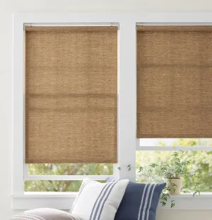 Ridge Cordless Roller Cocoa Shade, 27" W x 72" L, Brown Solid Pattern