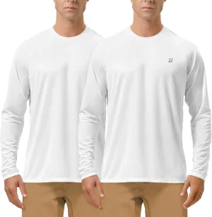 Roadbox Mens UPF 50  UV Sun Protection Shirts Outdoor Long Sleeve SPF Rash Guard for Fishing Hiking Swimming Running
