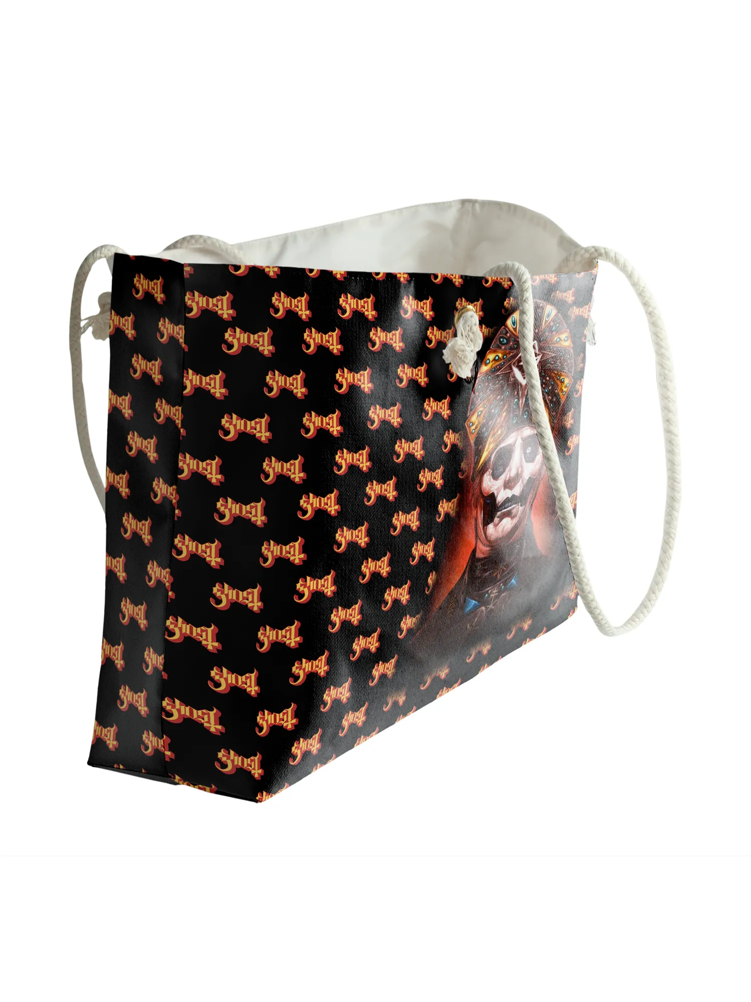 Rocksax Ghost Rope Handled Beach Bag - Cardinal