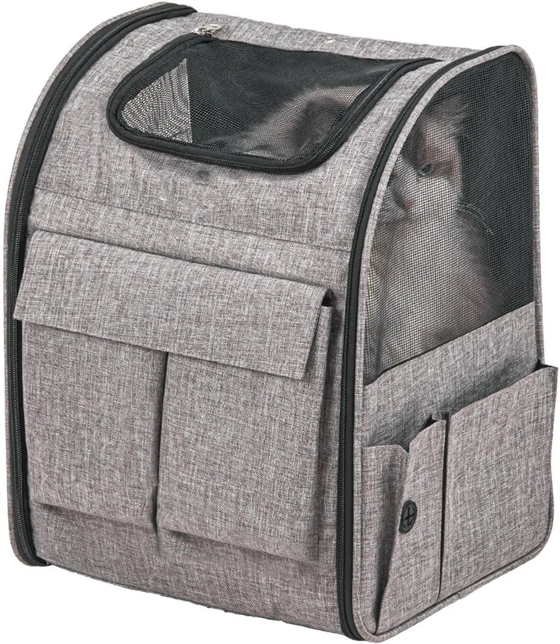 Rolling Pet Carrier Backpack with Wheels, Support up to 18 Lbs, Large Soft Sided Dog Carrier for Small Dogs and Medium Cats