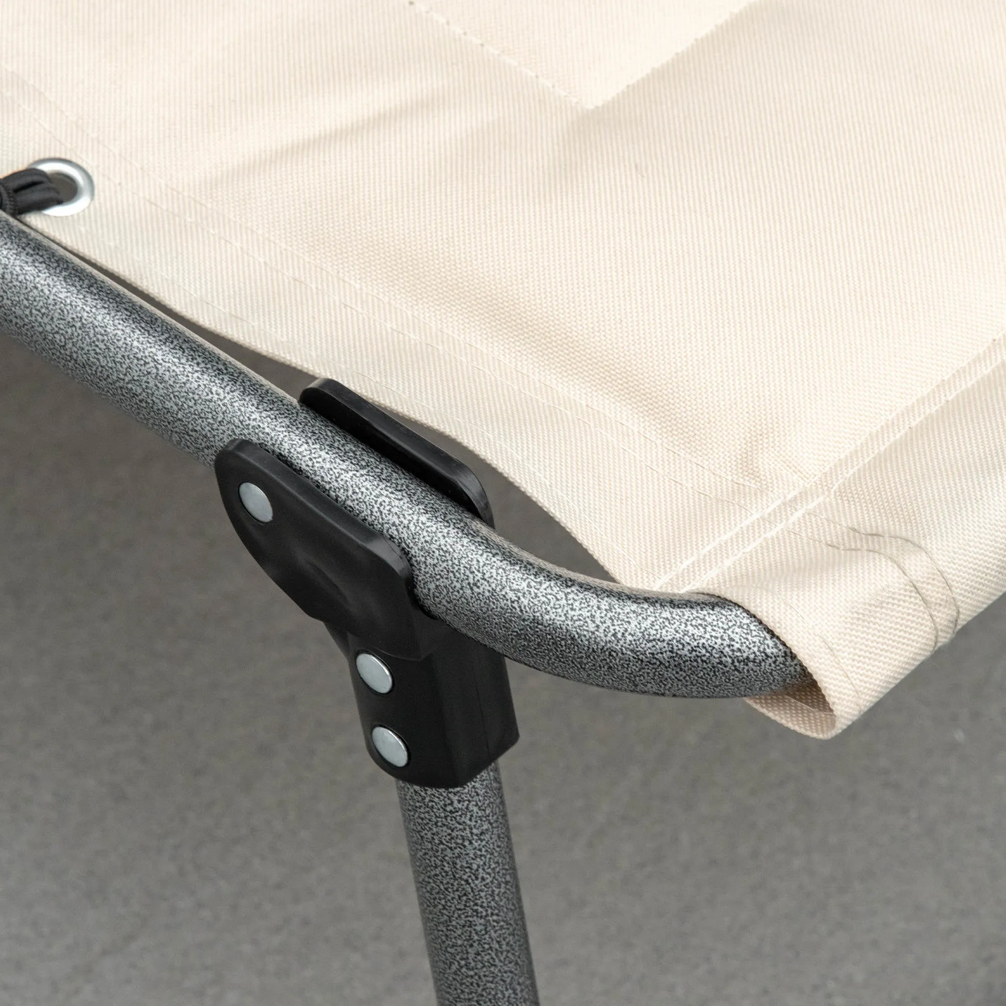 Rootz Foldable Sun Lounger - Garden Lounger - Folding Chair - 5-Stage Backrest - Oxford Fabric - 188 x 57 x 30 cm - Brown