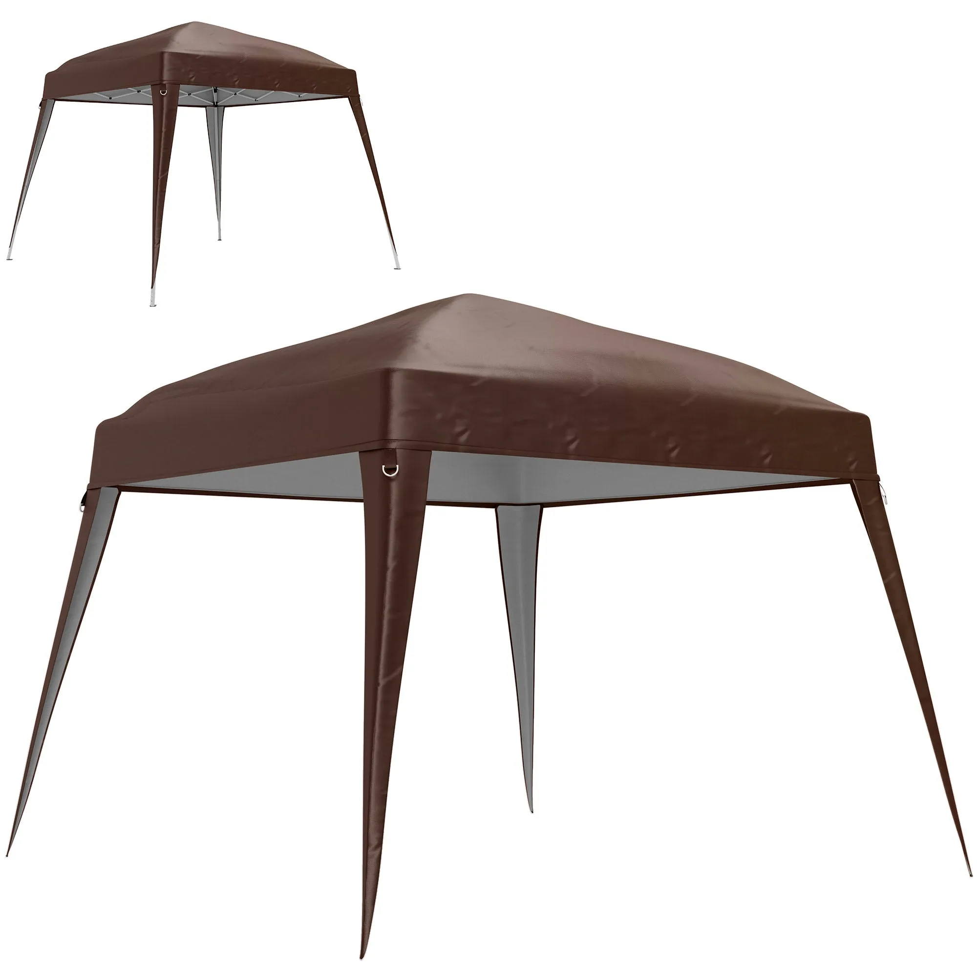 Rootz Pavilion Replacement Roof - Tarpaulin - Tent Cover - UPF50  Sun Protection - Oxford Fabric - 240cm x 240cm (Top) 300cm x 300cm (Base)