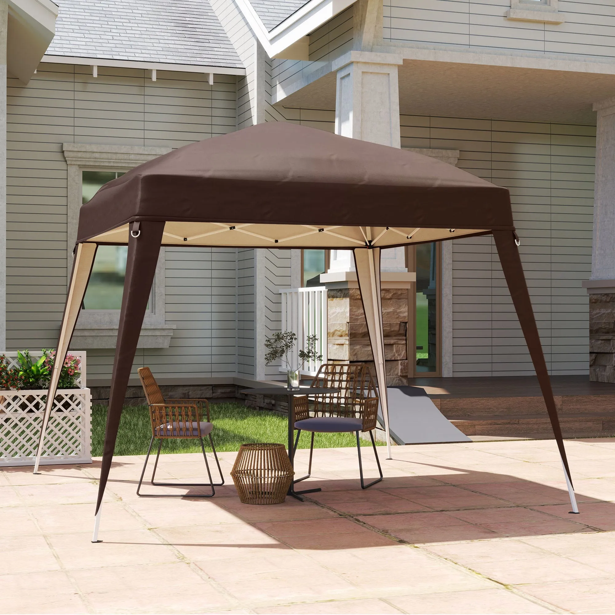 Rootz Pavilion Replacement Roof - Tarpaulin - Tent Cover - UPF50  Sun Protection - Oxford Fabric - 240cm x 240cm (Top) 300cm x 300cm (Base)