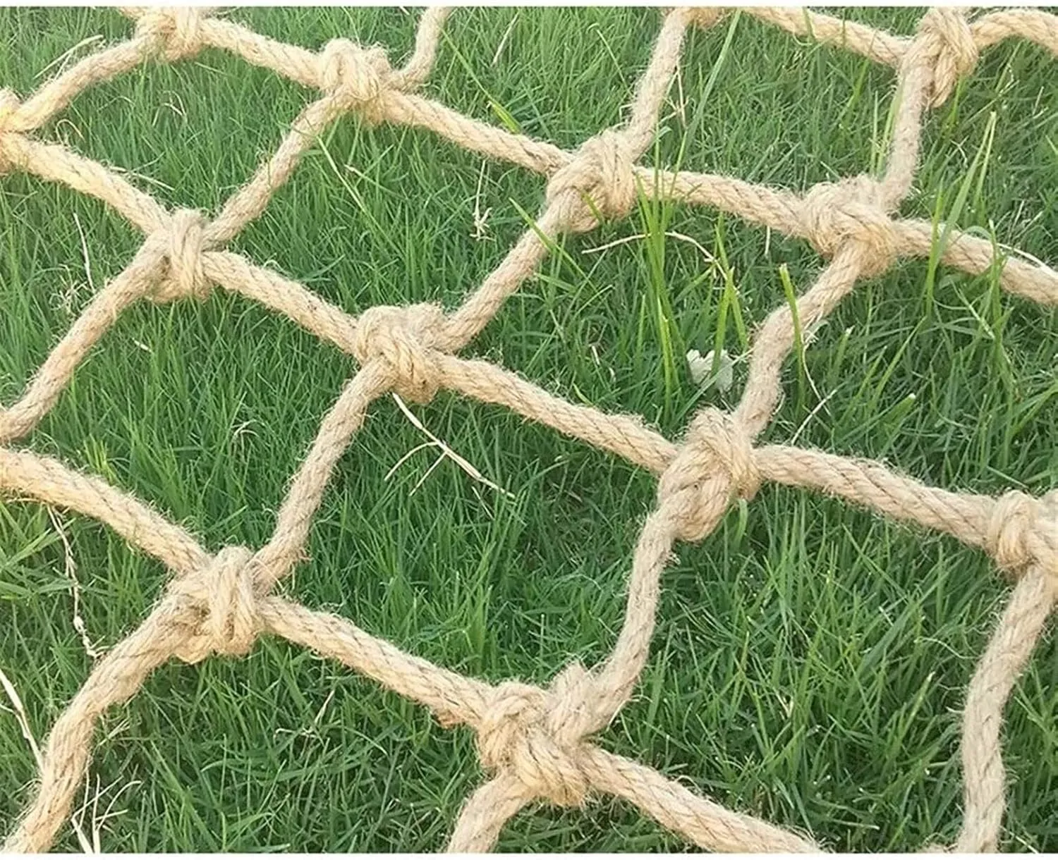 Rope Net for Birds, Child Protection Safety Net Treehouse Climbing Netting Heavy Duty Cargo Net Hemp Rope Net Grid 12cm Playground Swing Balcony Playset Railing (Size : 12m(36ft))