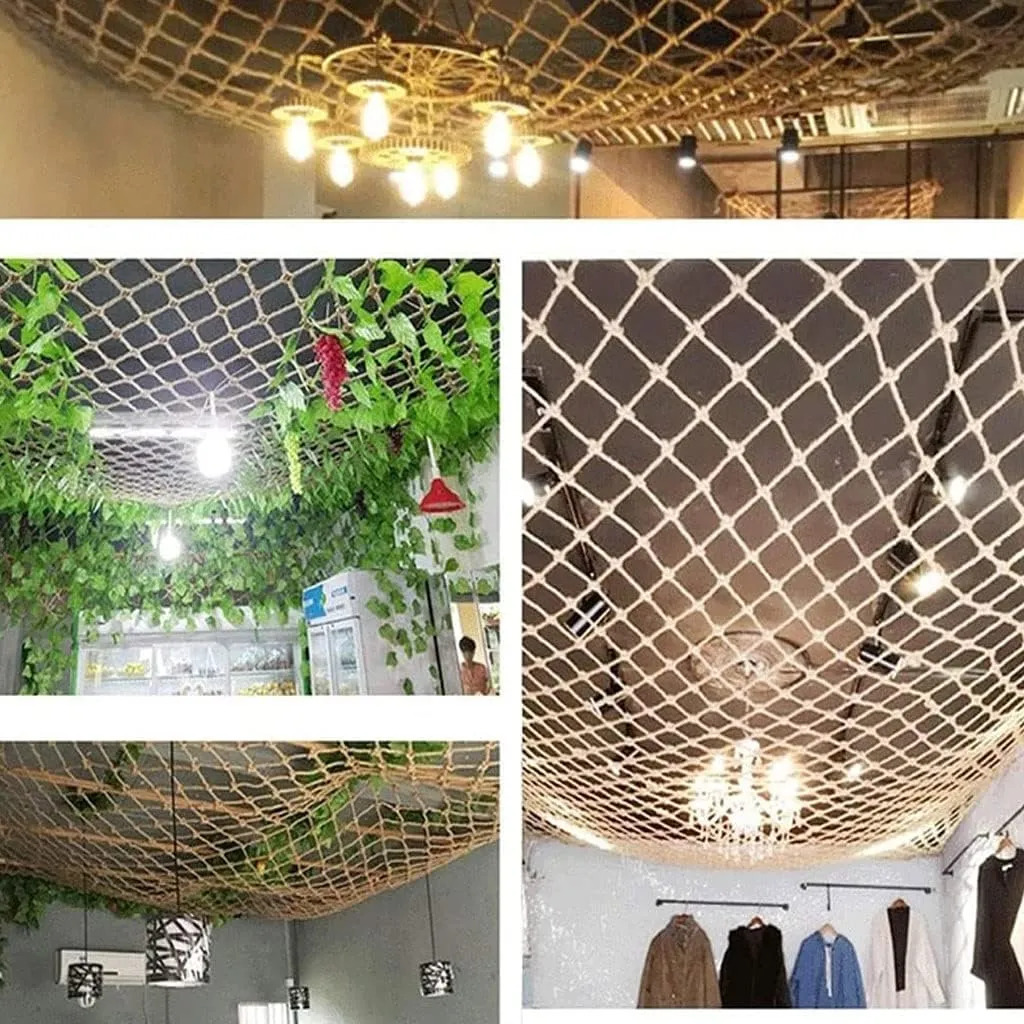 Rope Net for Birds, Child Safety Net Heavy Duty Climbing Cargo Net Outdoor Treehouse Protective Net Waterproof Hemp Rope Net Kids Rope Ladder Rock (Size : 1 * 5m(3 * 16ft))