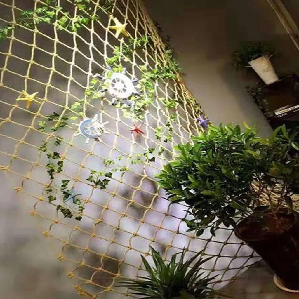 Rope Net for Birds, Child Safety Net Heavy Duty Climbing Cargo Net Outdoor Treehouse Protective Net Waterproof Hemp Rope Net Kids Rope Ladder Rock (Size : 1 * 5m(3 * 16ft))