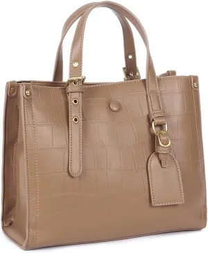 ROUROU Crocodile Print Handbag for Women Genuine Leather Tote Bag Large Capacity Shoulder Bag Fashion Crossbody Bag Purse