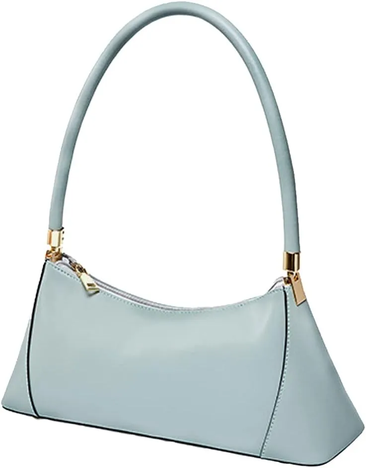 ROUROU Top Handle Shoulder Bag for Women Genuine Leather Handbag Large Capacity Tote Bag Retro Purse