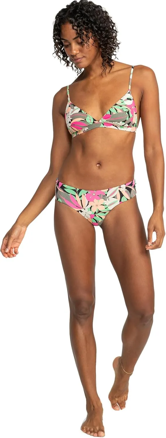 Roxy Women's Standard Bikini UPF 50 , Quick-Dry, Stretch Fabric, Swimsuit Cheeky Bottoms, Surf, Beachwear