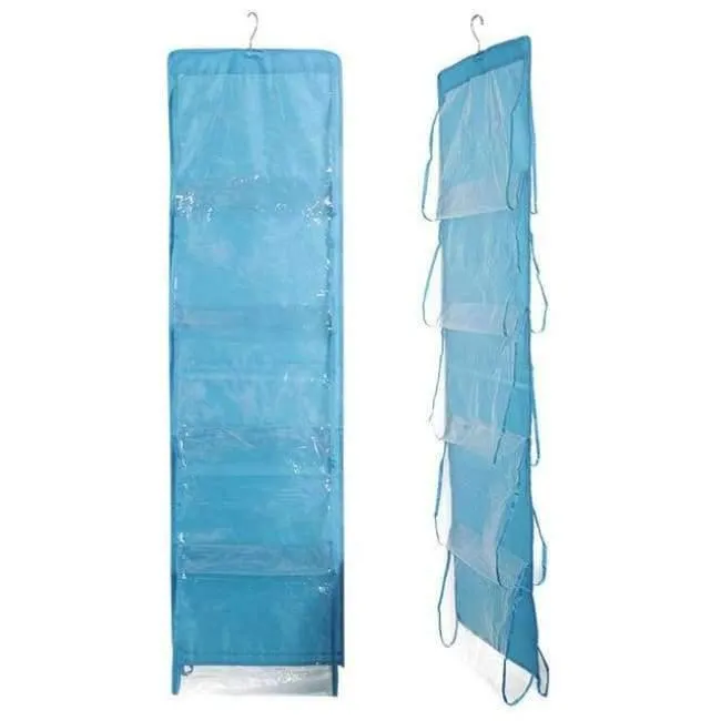 Rynx | 10 Pocket Family Organizer Backpack Handbag Hanging Holder Storage Bags Closet Shoe Bag Rack Hanger Household Organization Accessories