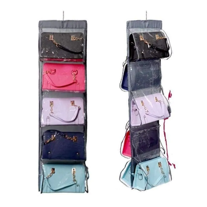 Rynx | 10 Pocket Family Organizer Backpack Handbag Hanging Holder Storage Bags Closet Shoe Bag Rack Hanger Household Organization Accessories