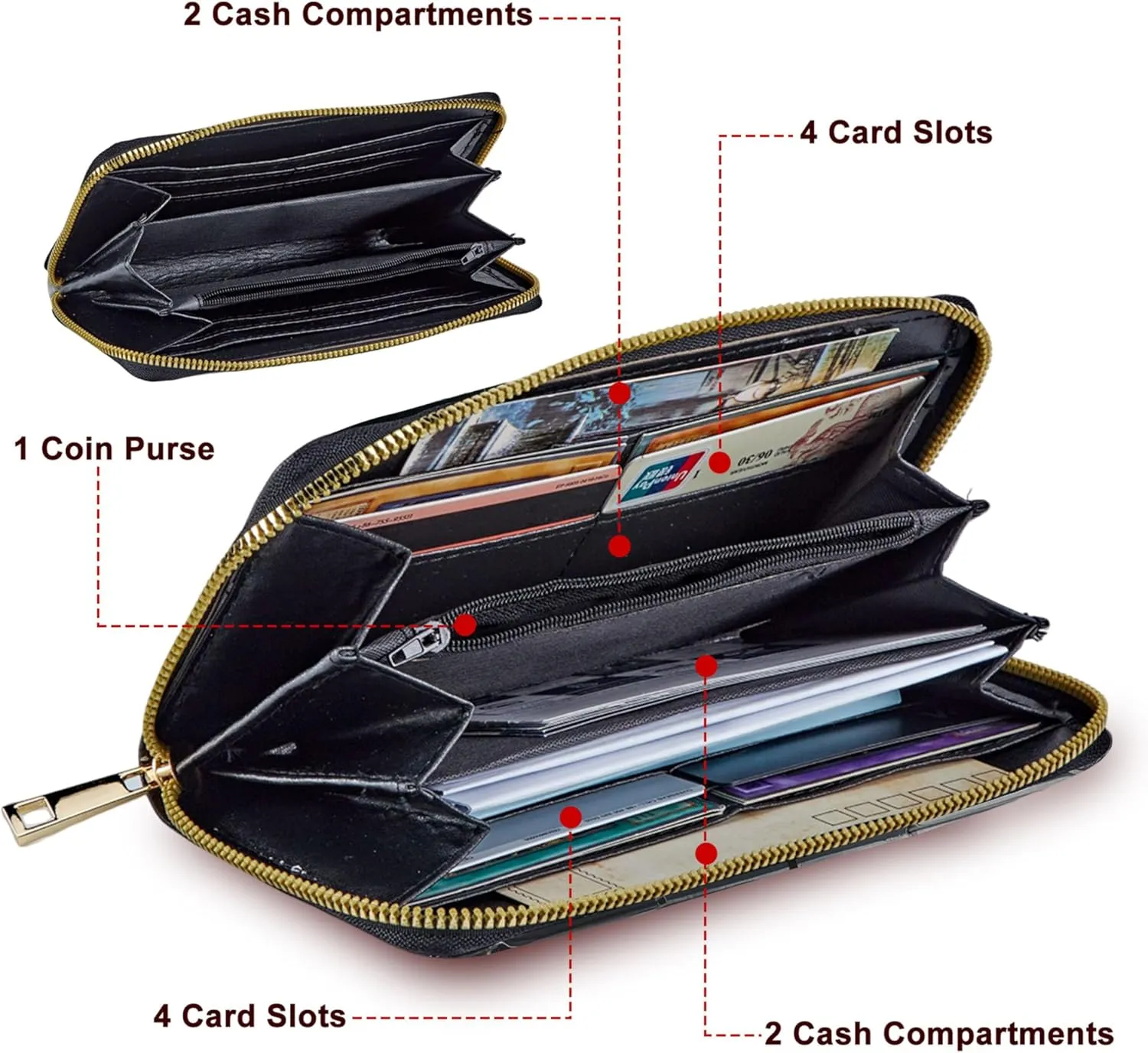 RYUITHDJP Large Capacity Wallet - B