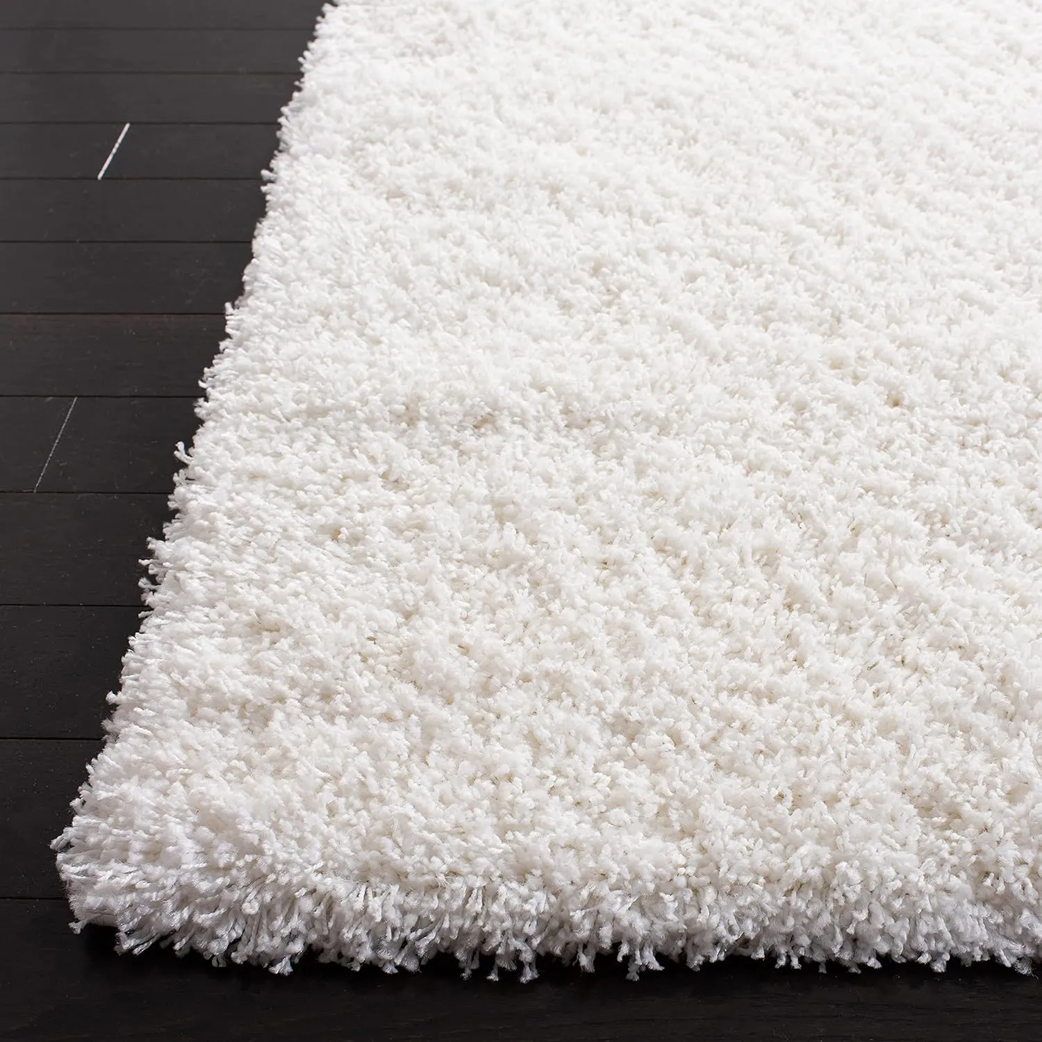 SAFAVIEH California Shag Collection Area Rug - 8' x 10', White, Non-Shedding & Easy Care, 2-inch Thick Ideal for High Traffic Areas in Living Room, Bedroom (SG151-1010)