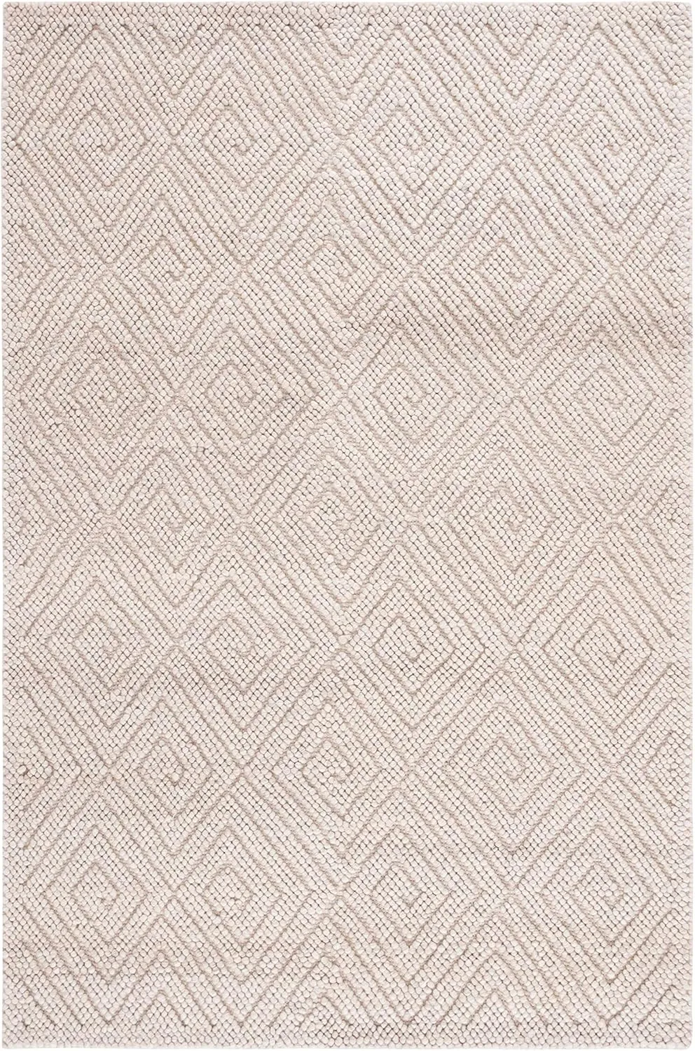 SAFAVIEH Natura Collection Accent Rug - 3' x 5', Beige, Handmade Greek Key Geometric Wool Blend, Ideal for High Traffic Areas in Entryway, Living Room, Bedroom (NAT127B)