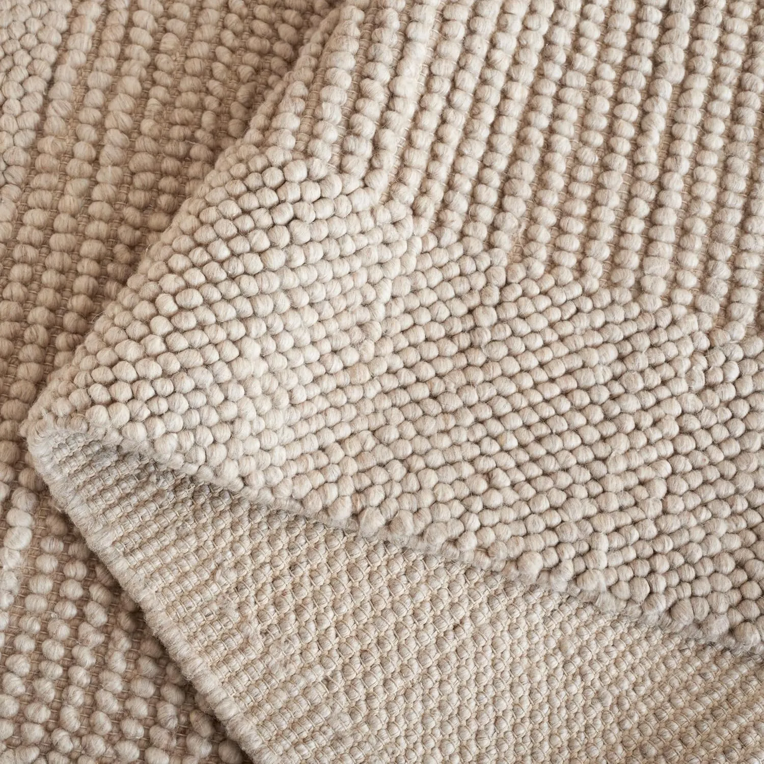 SAFAVIEH Natura Collection Area Rug - 5' x 8', Beige, Handmade Boho Farmhouse Wool, Ideal for The Living Room, Bedroom, Dining Room (NAT130B-5)