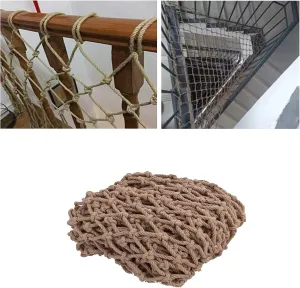 Safety Net for Stairs, Climbing Rope Netting Heavy Duty Hemp Rope Cargo Net Kids Outdoor Swings Playground Fence Net Pet Protective Net (Size : 13m(39ft))