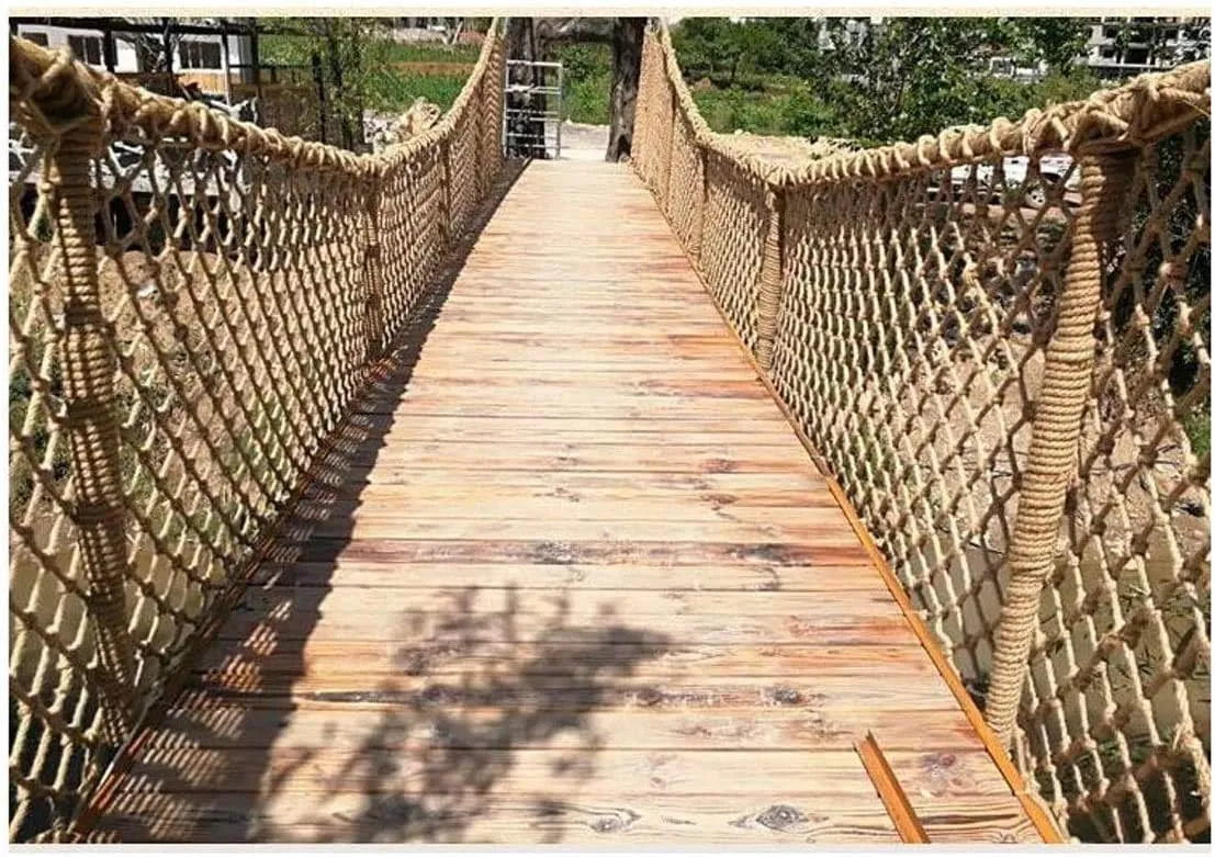 Safety Net for Stairs, Climbing Rope Netting Heavy Duty Hemp Rope Cargo Net Kids Outdoor Swings Playground Fence Net Pet Protective Net (Size : 13m(39ft))
