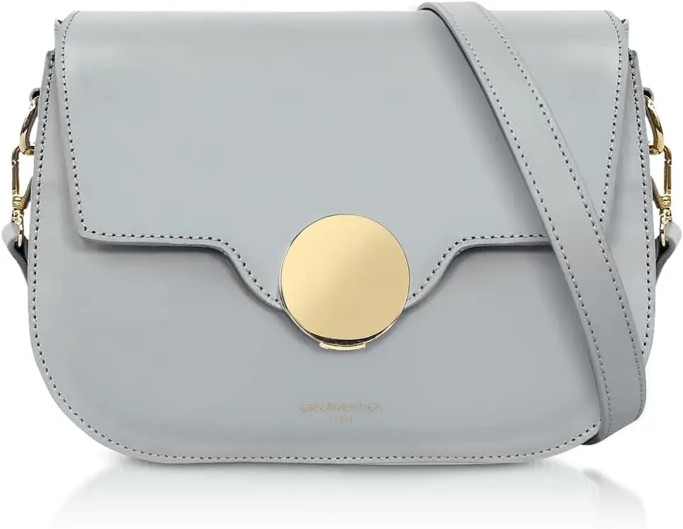 San Pedro Leather Shoulder Bag, 9.8 x 7.5 x 3.1 inches, Goldtone Hardware