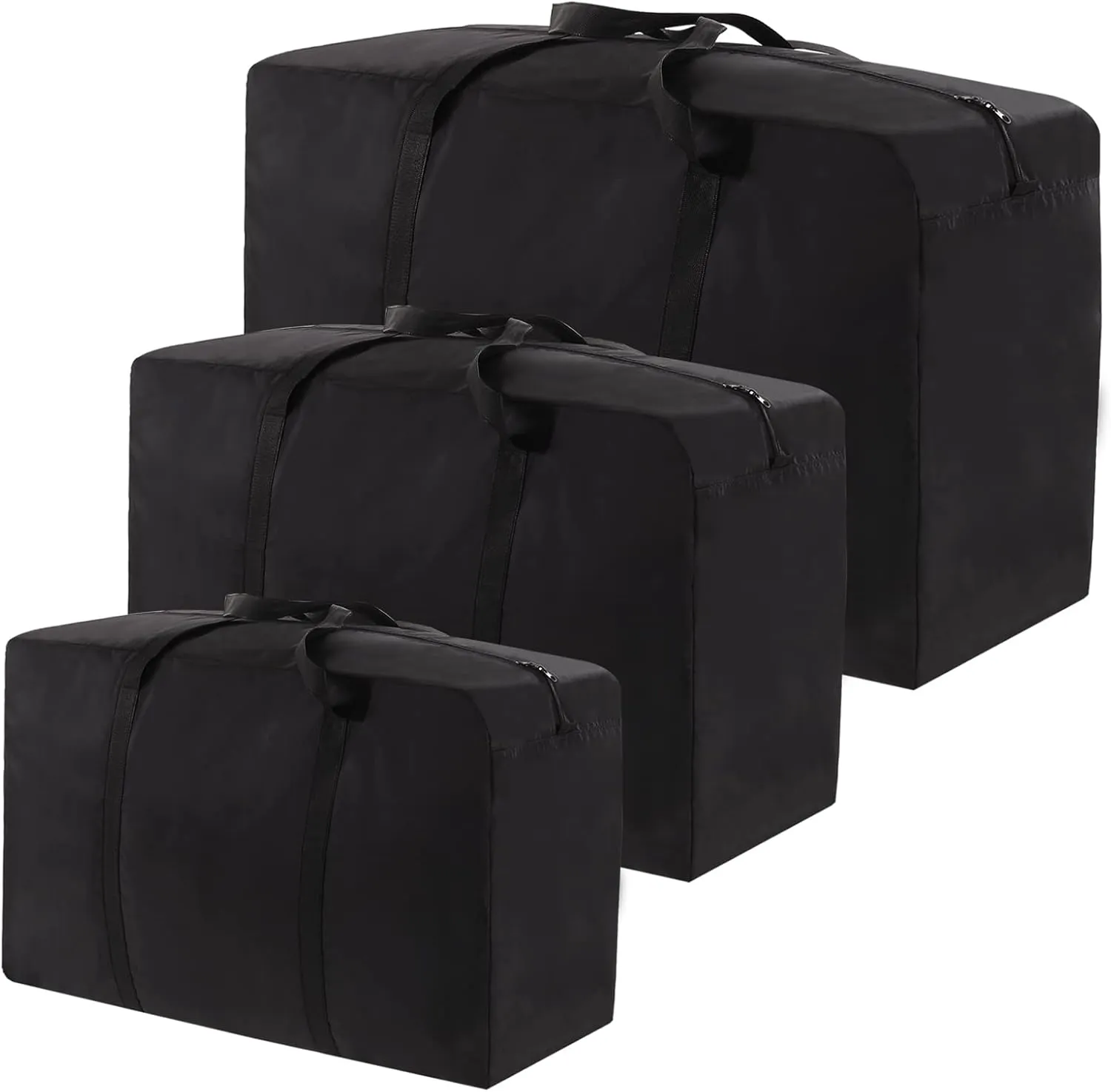 SANSAM Extra Large Heavy Duty Moving Bag,Waterproof Duffle Bag with Zippers,Oxford Cloth Storage Tote Bags for Travelling,College Dorm, Space Saving