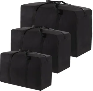 SANSAM Extra Large Heavy Duty Moving Bag,Waterproof Duffle Bag with Zippers,Oxford Cloth Storage Tote Bags for Travelling,College Dorm, Space Saving