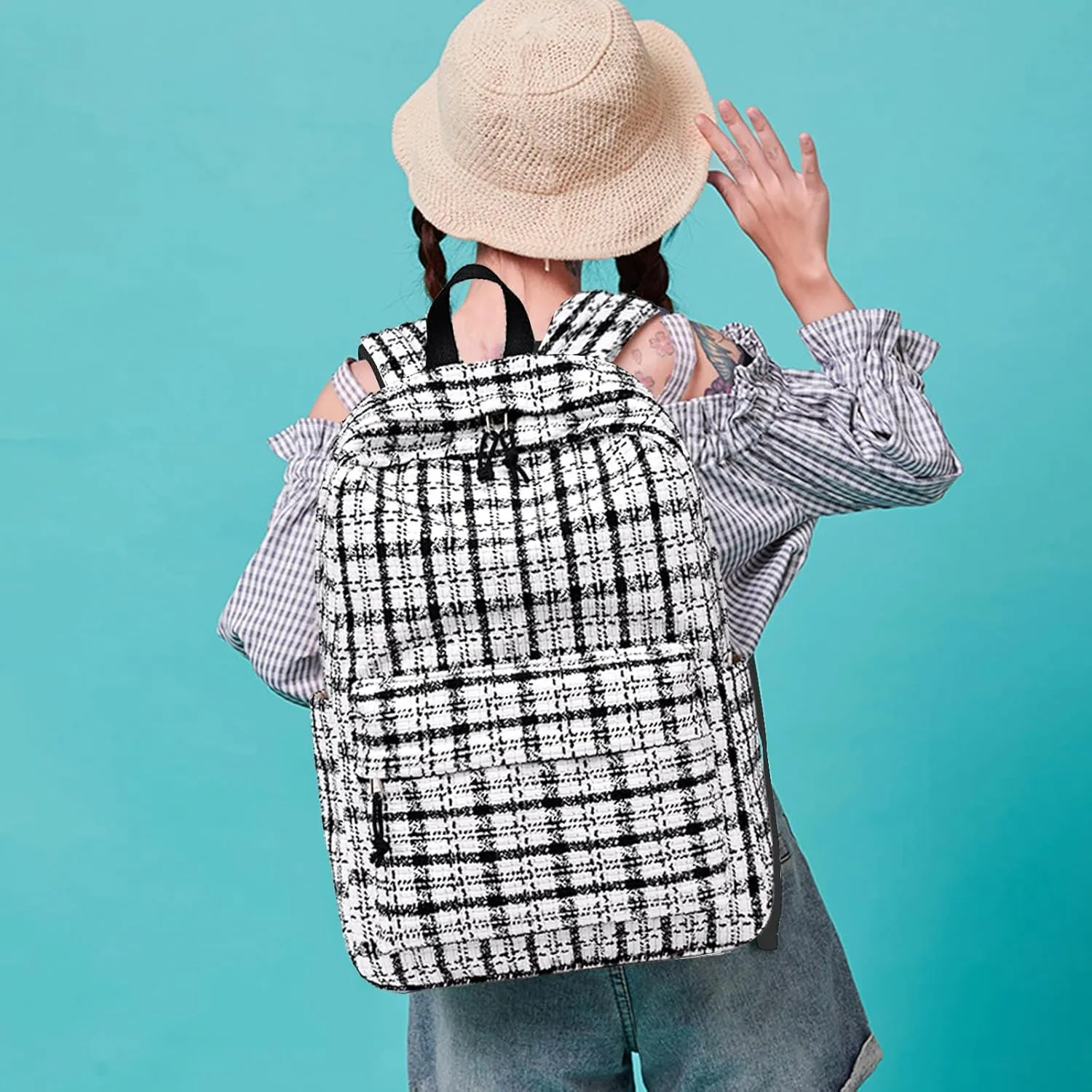 School Backpack for Teens Large Corduroy Bookbag Lightweight Girls Boys Casual High School College 17 inch Laptop Travel Bag