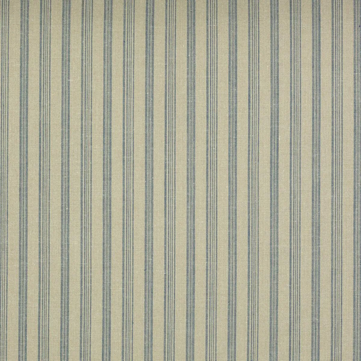 Schumacher Indigo Stripe Natural Fabric