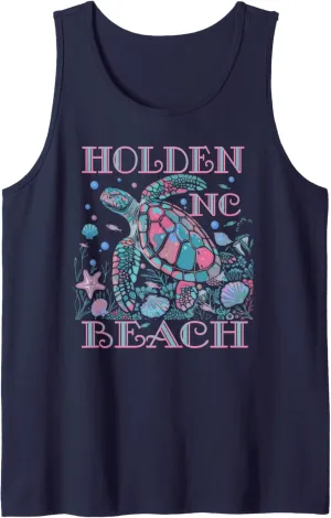 Sea Turtle Lover Holden Beach NC Family Beach Vacation Tank Top