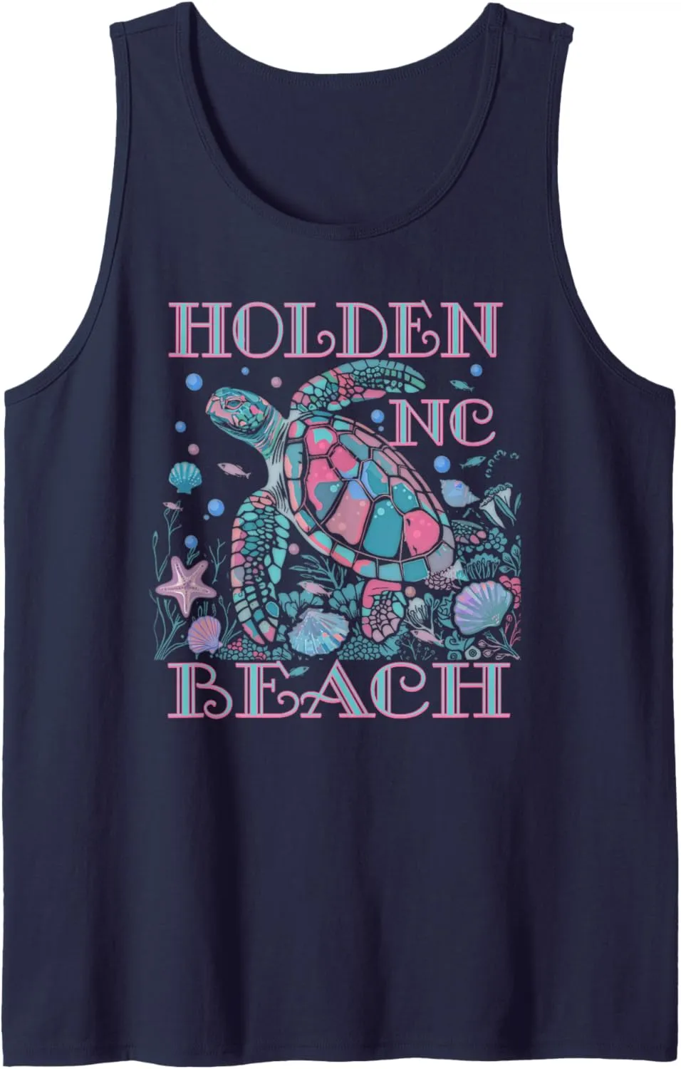 Sea Turtle Lover Holden Beach NC Family Beach Vacation Tank Top