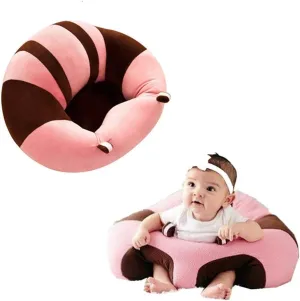 SealSee Baby Support Seat Sofa Plush Soft Animal Shaped Baby Learning to Sit Chair Keep Sitting Posture Comfortable for 3-16 Months Baby (Pink)
