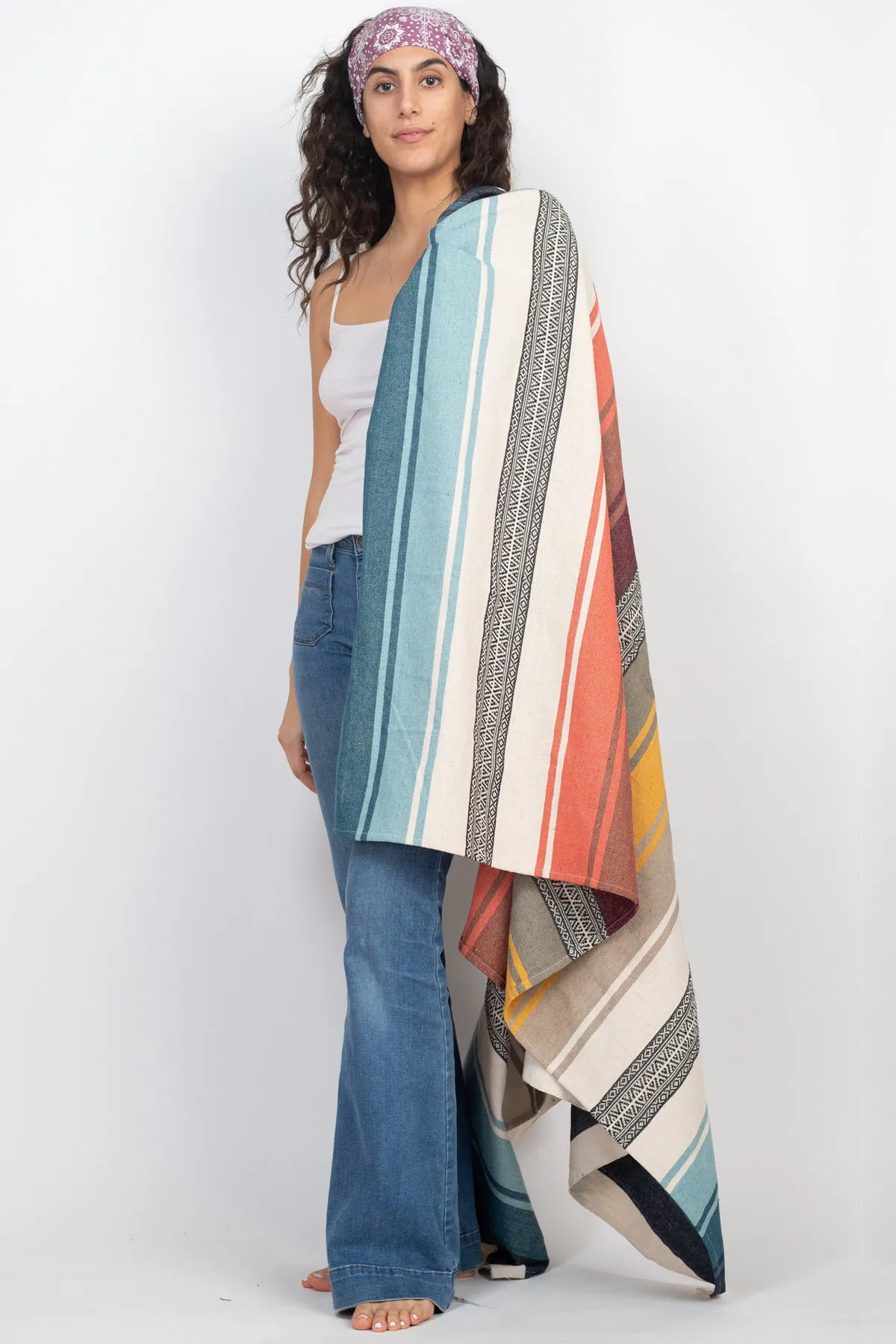 Serape Stripe Beach Blanket