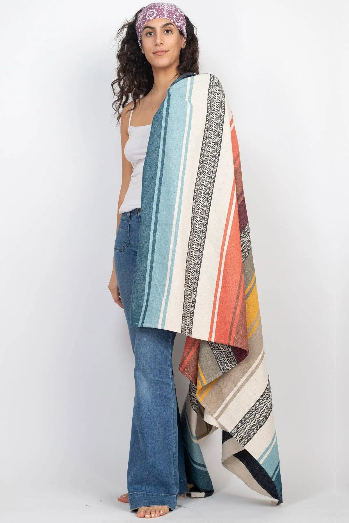 Serape Stripe Beach Blanket