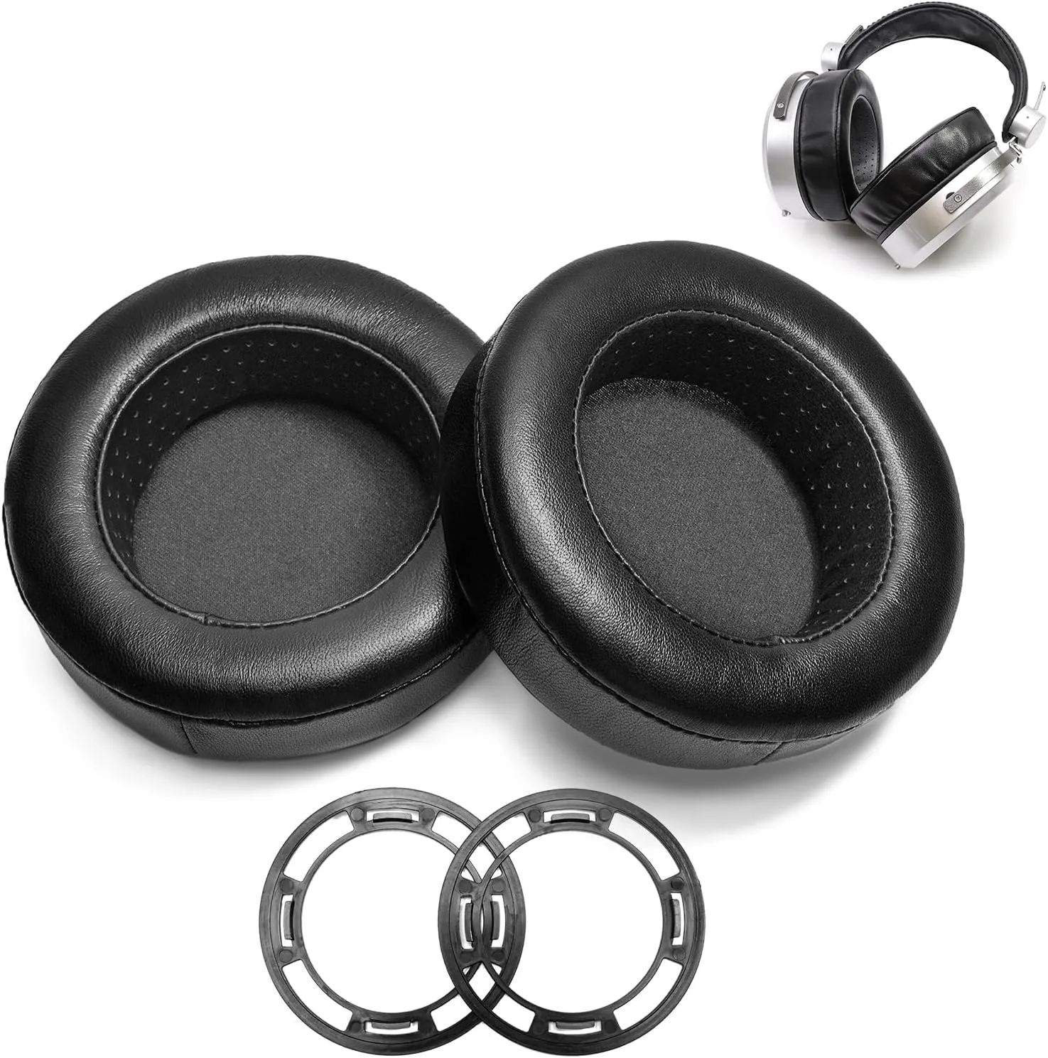 Sheepskin Premium Ear Pads Foam Cushion Compatible with Hifiman SUNDARA HE400 HE400SE 400I 400S HE560 560I HE500 300 350 HE3 5 6 HE-4XX Headphone (Ear Pads  Mounting Ring)