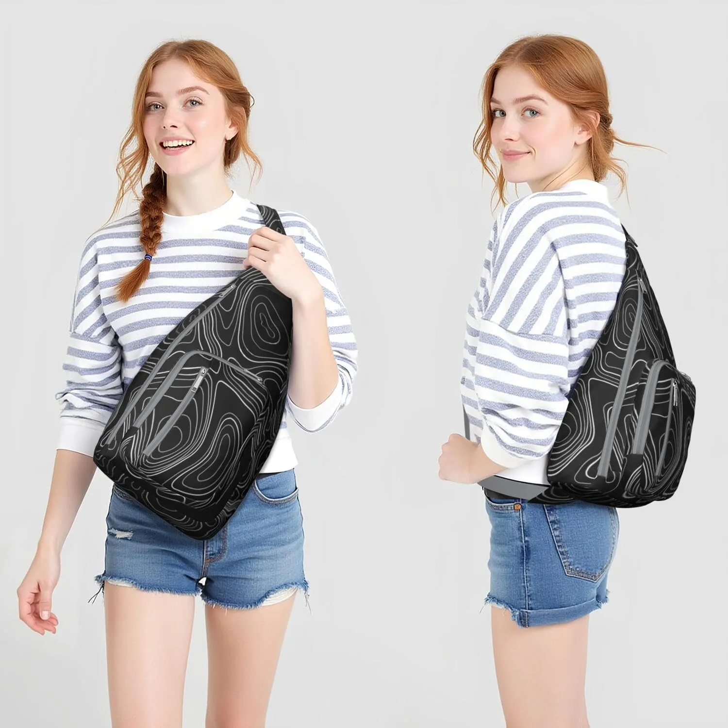 Shoulder Sling Crossbody Casual Chest Bag For Travel Sports Running,Backpack for Men & Women Lightweight Sports BagCrossbody Concealed Carry,Abstract Shoulder Bag Waterproof Chest Bag