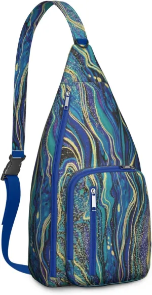 Shoulder Sling Crossbody Casual Chest Bag For Travel Sports Running,Backpack for Men & Women Lightweight Sports BagCrossbody Concealed Carry,Abstract Shoulder Bag Waterproof Chest Bag