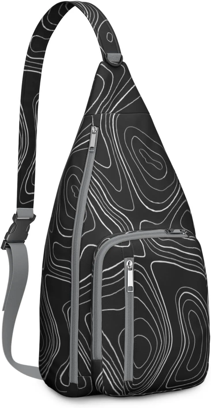 Shoulder Sling Crossbody Casual Chest Bag For Travel Sports Running,Backpack for Men & Women Lightweight Sports BagCrossbody Concealed Carry,Abstract Shoulder Bag Waterproof Chest Bag