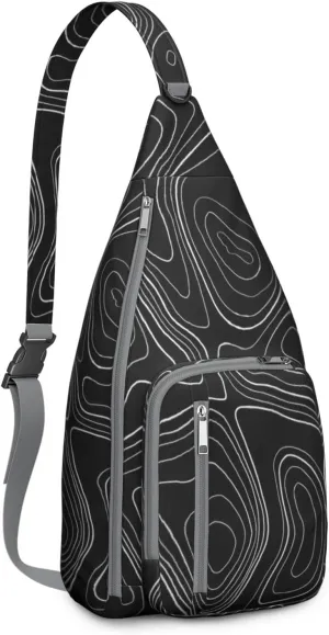 Shoulder Sling Crossbody Casual Chest Bag For Travel Sports Running,Backpack for Men & Women Lightweight Sports BagCrossbody Concealed Carry,Abstract Shoulder Bag Waterproof Chest Bag