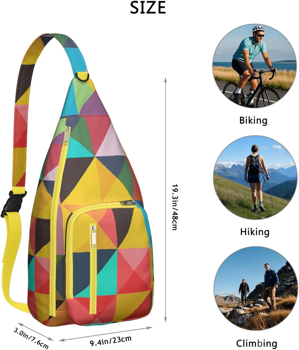 Shoulder Sling Crossbody Casual Chest Bag For Travel Sports Running,Backpack for Men & Women Lightweight Sports BagCrossbody Concealed Carry,Fashion Shoulder Bag Waterproof Chest Bag