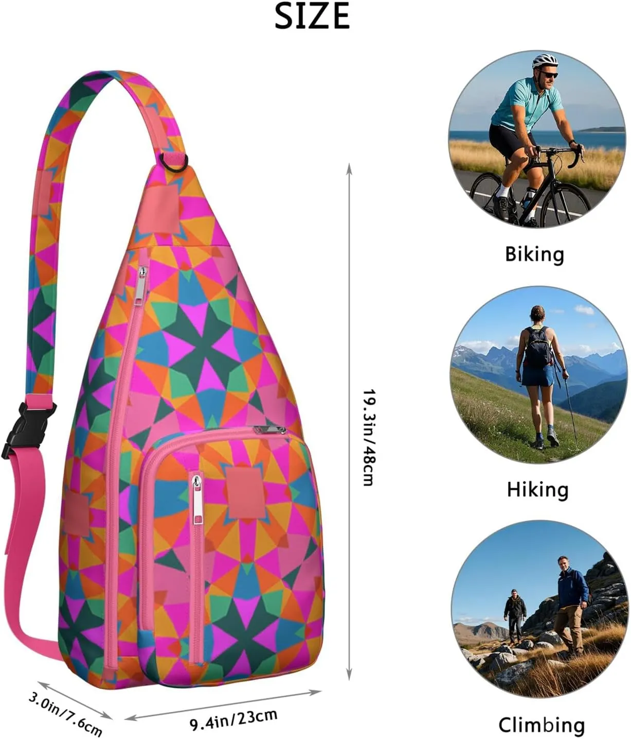 Shoulder Sling Crossbody Casual Chest Bag For Travel Sports Running,Backpack for Men & Women Lightweight Sports BagCrossbody Concealed Carry,Fashion Shoulder Bag Waterproof Chest Bag