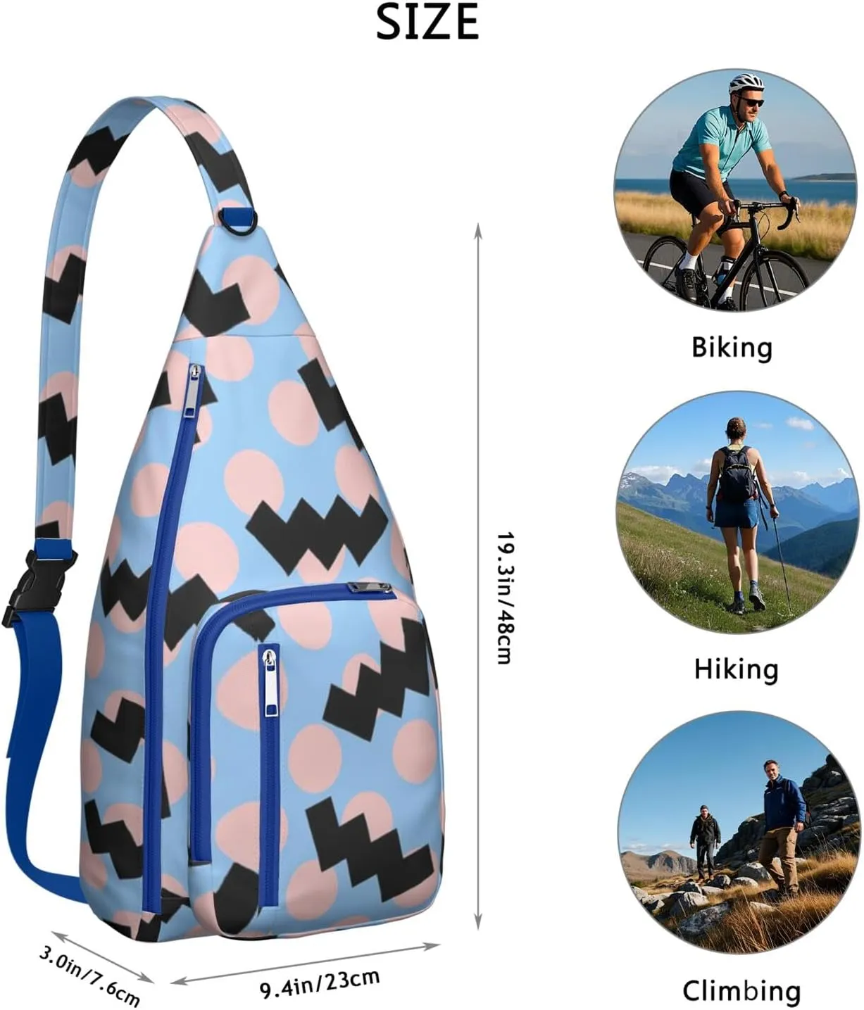 Shoulder Sling Crossbody Casual Chest Bag For Travel Sports Running,Backpack for Men & Women Lightweight Sports BagCrossbody Concealed Carry,Fashion Shoulder Bag Waterproof Chest Bag