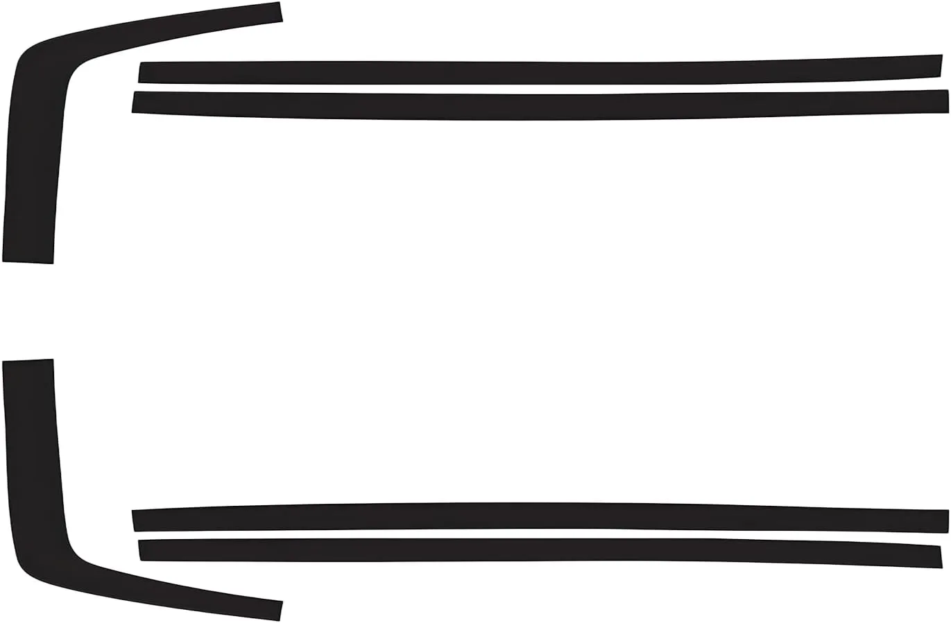 Side Window Chrome Delete Vinyl Wrap Overlay fit for 2022 2023 2024 Mitsubishi Outlander with Blackout Film Gloss Black Kits Accessories