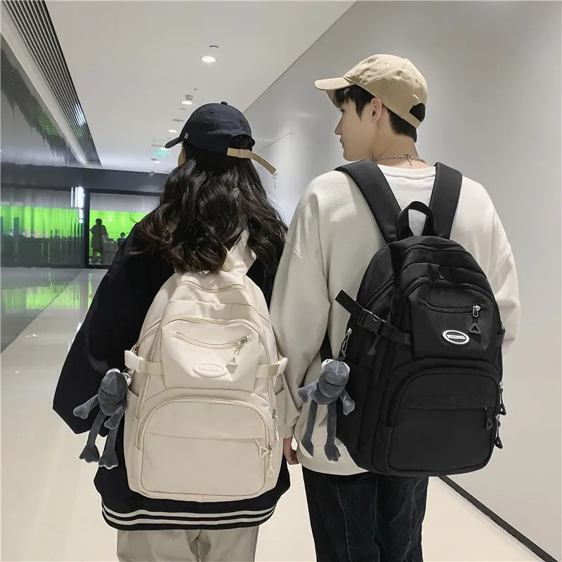 Simple Female Preppy Trend Solid Color Backpacks
