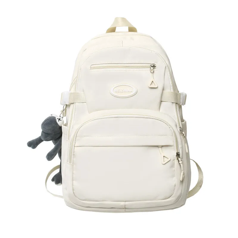 Simple Female Preppy Trend Solid Color Backpacks