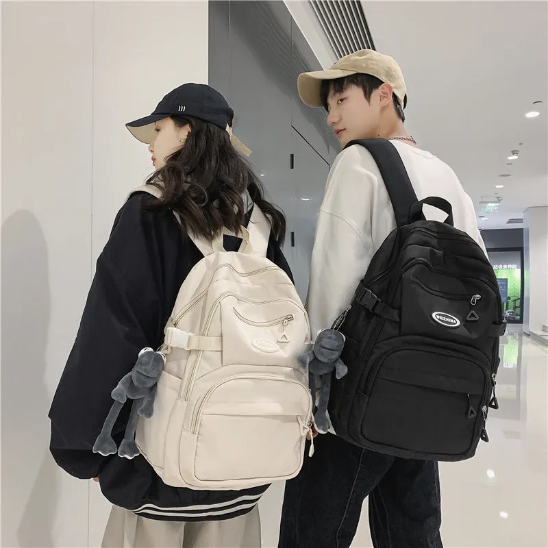 Simple Female Preppy Trend Solid Color Backpacks