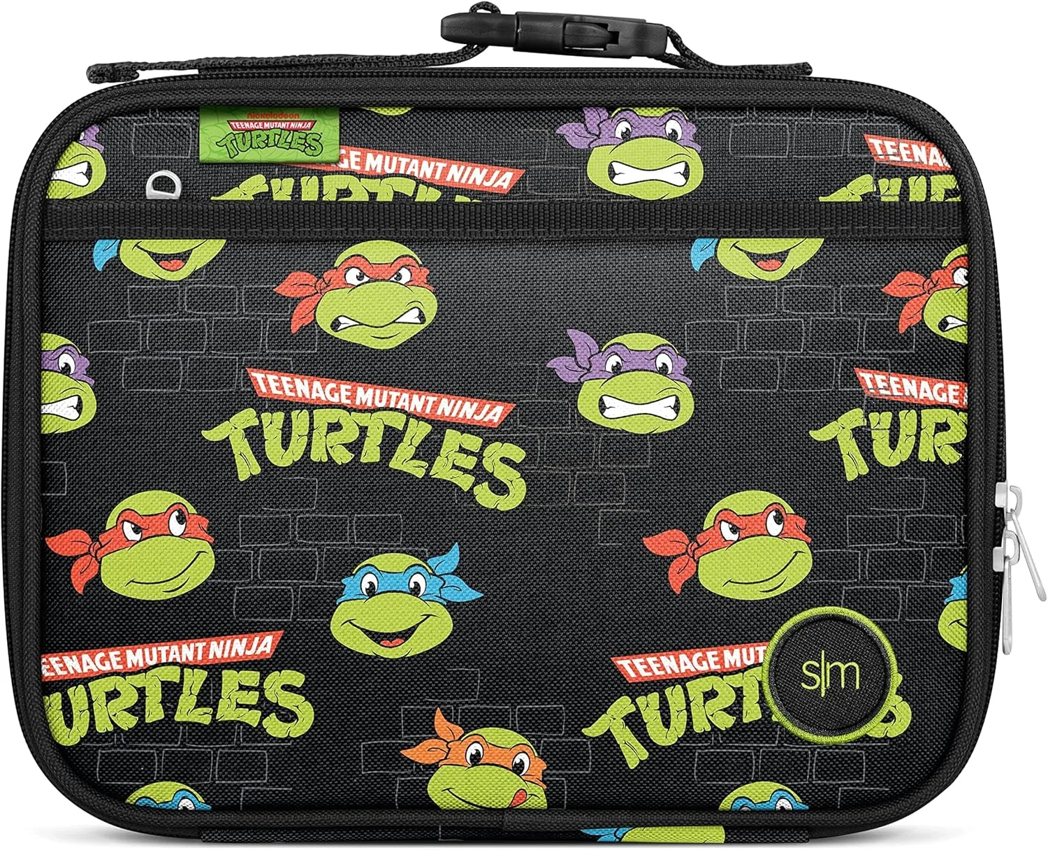 Simple Modern Nickelodeon Viacom Kids Lunch Box for School | Reusable Insulated Lunch Bag for Toddler, Boy | Meal Containers with Exterior & Interior Pockets | Hadley Collection | TMNT Turtles Unite
