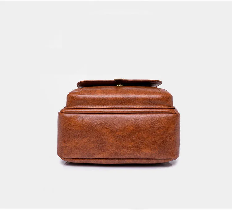 Simple Retro Solid Color Large Capacity Bag