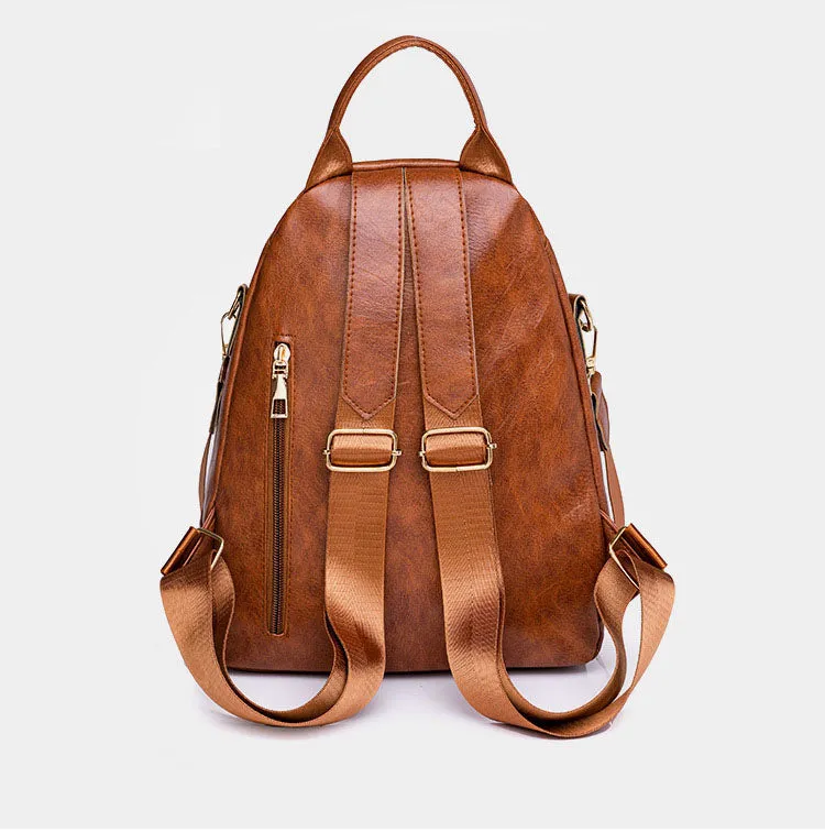 Simple Retro Solid Color Large Capacity Bag