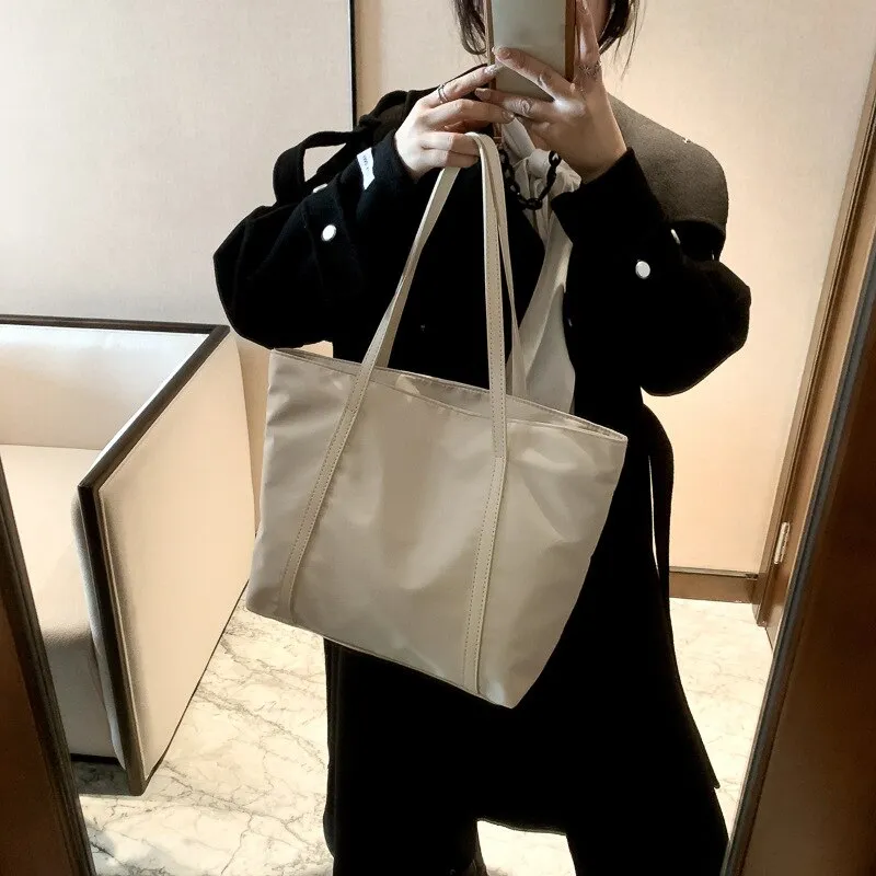 Simple Solid Color Shoulder Bag