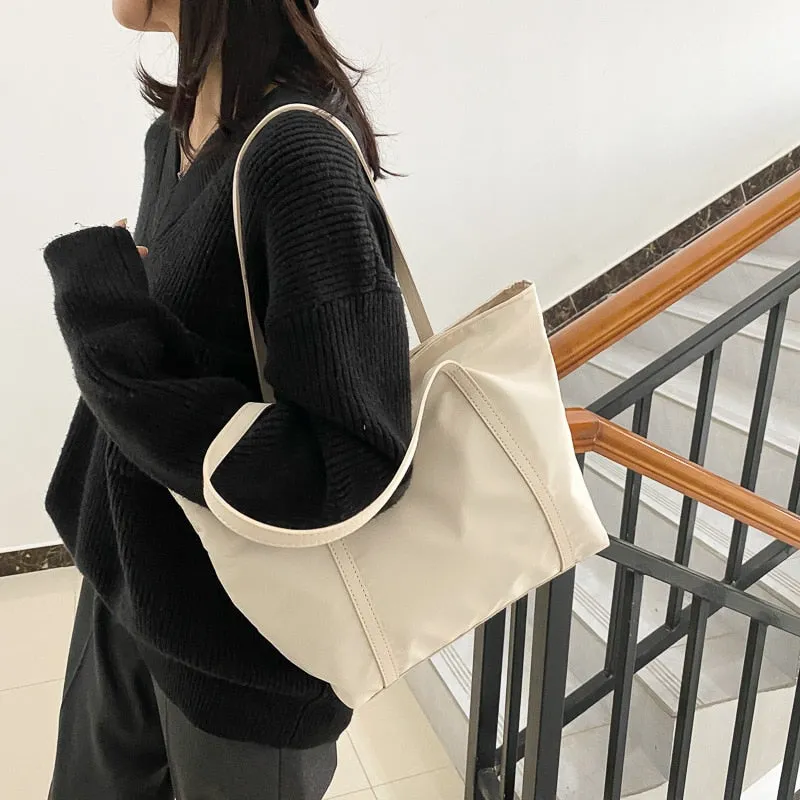 Simple Solid Color Shoulder Bag