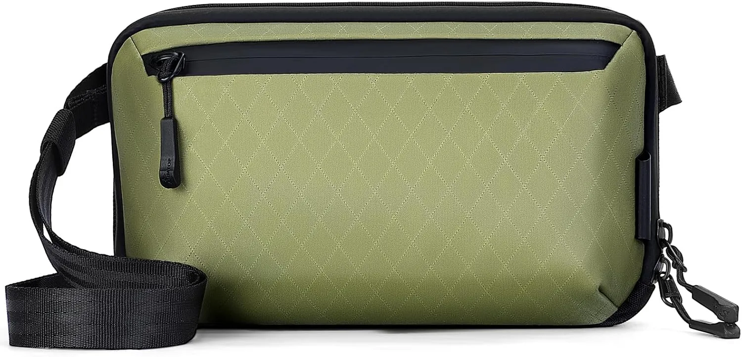 Small Crossbody Bag for Women, Vegan Waterproof Shoulder Purse with Nylon Diamond Quilted Fabric, Polyester 900D Backing