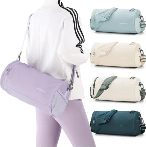Small Gym Duffle for Women Men - Mini Waterproof Workout Sport Yoga Travel Overnight Weekender Dance Bag - Purple